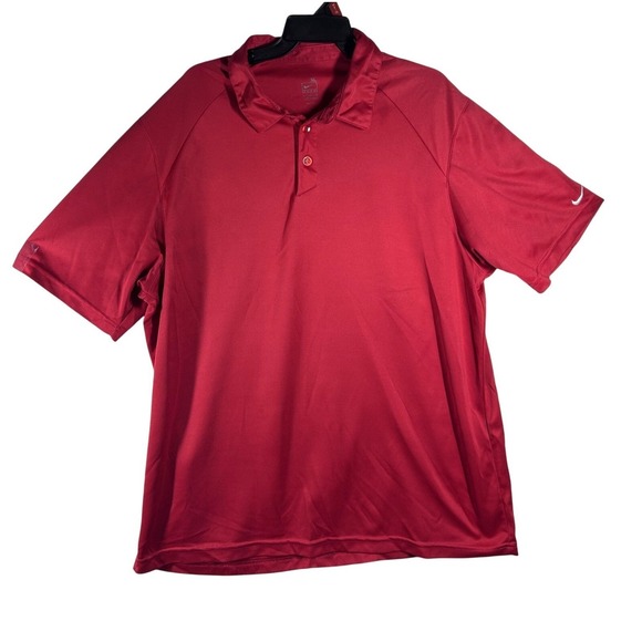 Nike Other - Nike Team Mens XL‎ Red Fit Dry Short Sleeve Polo Shirt Golf Activewear Solid